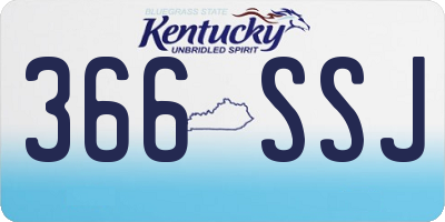 KY license plate 366SSJ