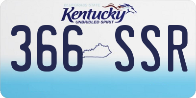 KY license plate 366SSR