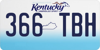 KY license plate 366TBH