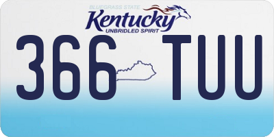 KY license plate 366TUU