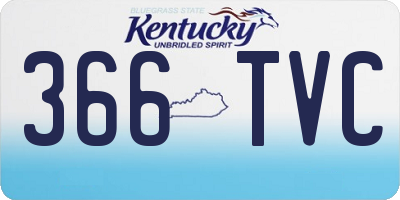 KY license plate 366TVC