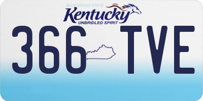 KY license plate 366TVE