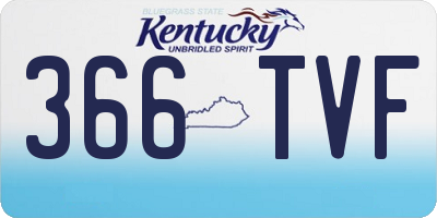 KY license plate 366TVF