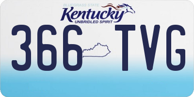 KY license plate 366TVG