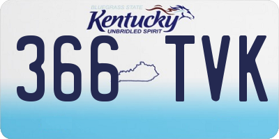 KY license plate 366TVK