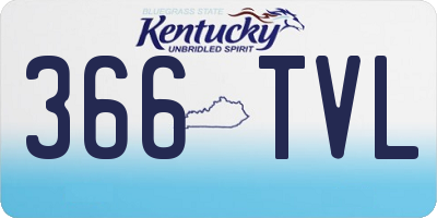 KY license plate 366TVL