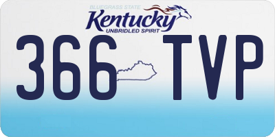 KY license plate 366TVP