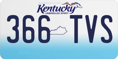 KY license plate 366TVS