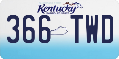 KY license plate 366TWD