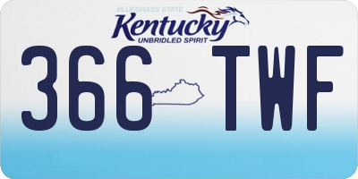 KY license plate 366TWF
