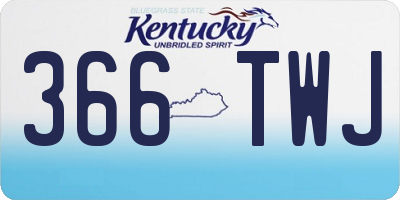 KY license plate 366TWJ