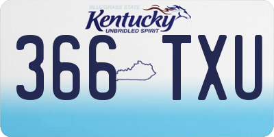 KY license plate 366TXU