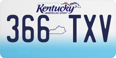 KY license plate 366TXV