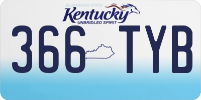 KY license plate 366TYB