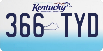KY license plate 366TYD