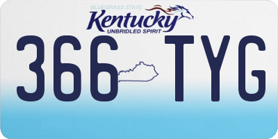 KY license plate 366TYG