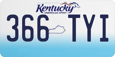 KY license plate 366TYI