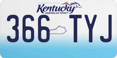 KY license plate 366TYJ