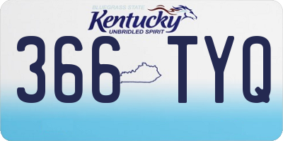 KY license plate 366TYQ