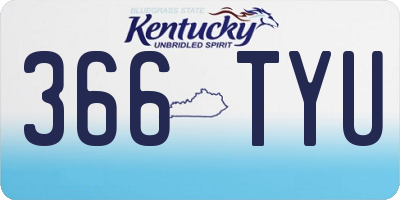 KY license plate 366TYU