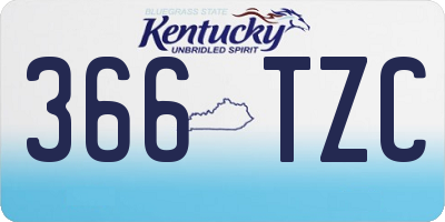 KY license plate 366TZC
