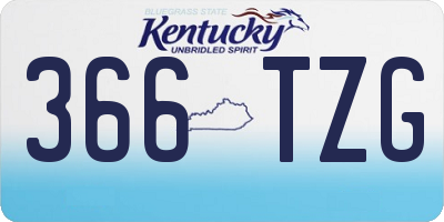 KY license plate 366TZG