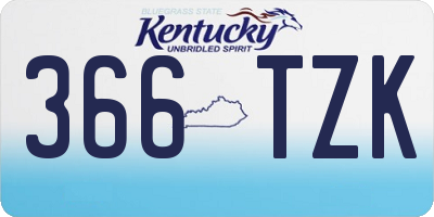 KY license plate 366TZK