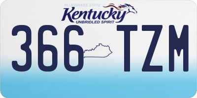 KY license plate 366TZM