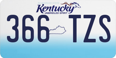 KY license plate 366TZS