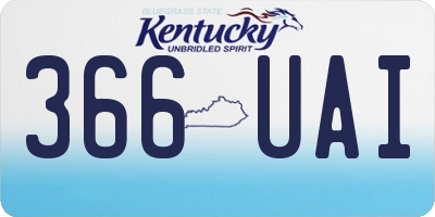 KY license plate 366UAI