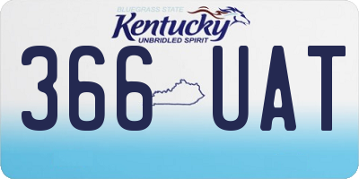 KY license plate 366UAT