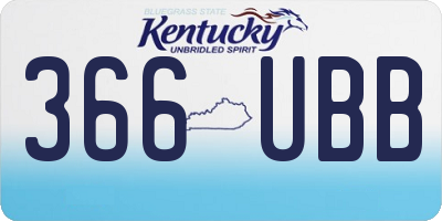 KY license plate 366UBB