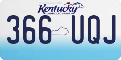 KY license plate 366UQJ