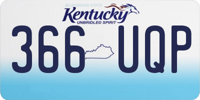 KY license plate 366UQP