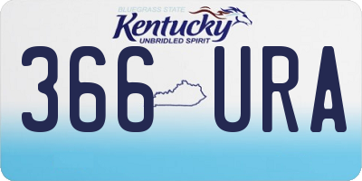 KY license plate 366URA