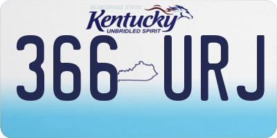 KY license plate 366URJ