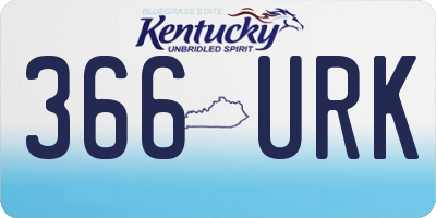 KY license plate 366URK
