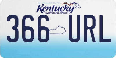 KY license plate 366URL