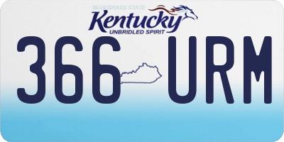 KY license plate 366URM