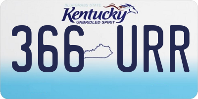 KY license plate 366URR