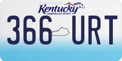 KY license plate 366URT