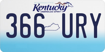 KY license plate 366URY