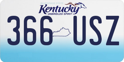 KY license plate 366USZ