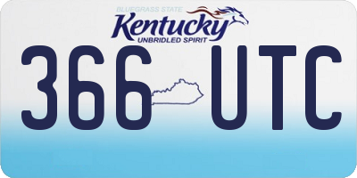KY license plate 366UTC