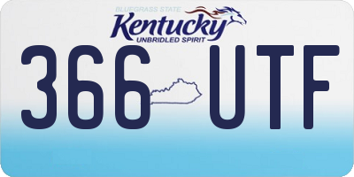KY license plate 366UTF