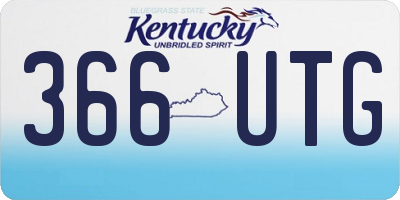 KY license plate 366UTG