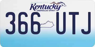 KY license plate 366UTJ