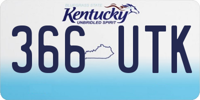 KY license plate 366UTK