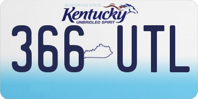 KY license plate 366UTL