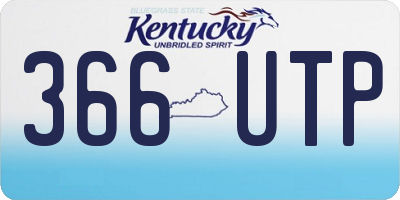 KY license plate 366UTP